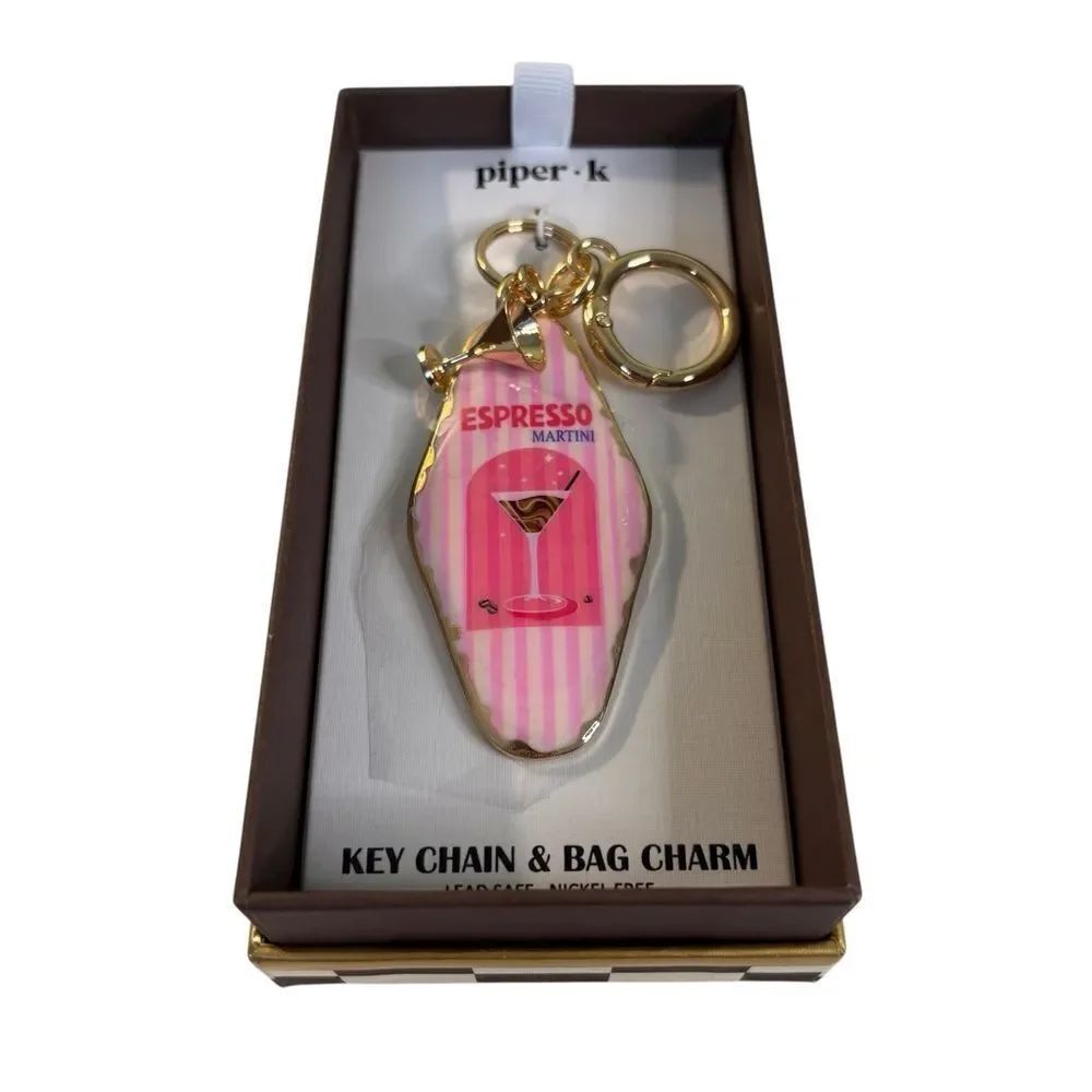Espresso Your Style with this adorable Piper k Keychain/Bag Charm.